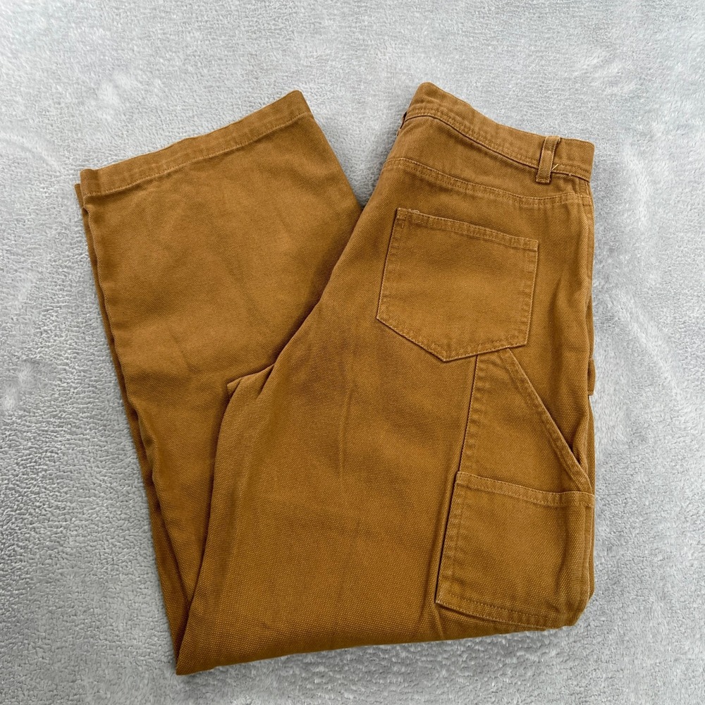 No Boundaries Baggy Carpenter Pants 30x31 Brown Y2K Skate Wide Leg Canvas Grunge - Picture 9 of 10